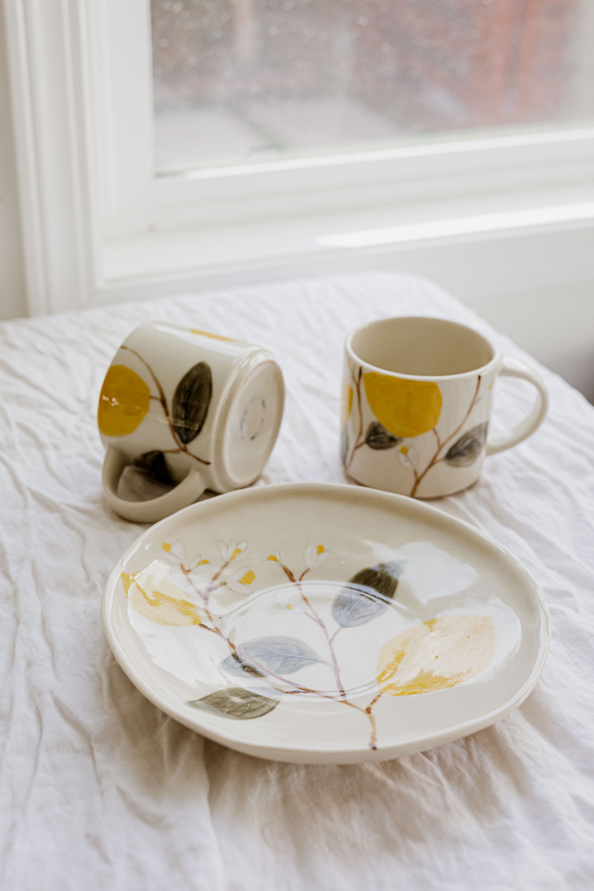 Handcrafted Lemon Ceramic Coffee Mug - Citrus-Themed Handmade Coffee Cups –  Enjoy Ceramic Art