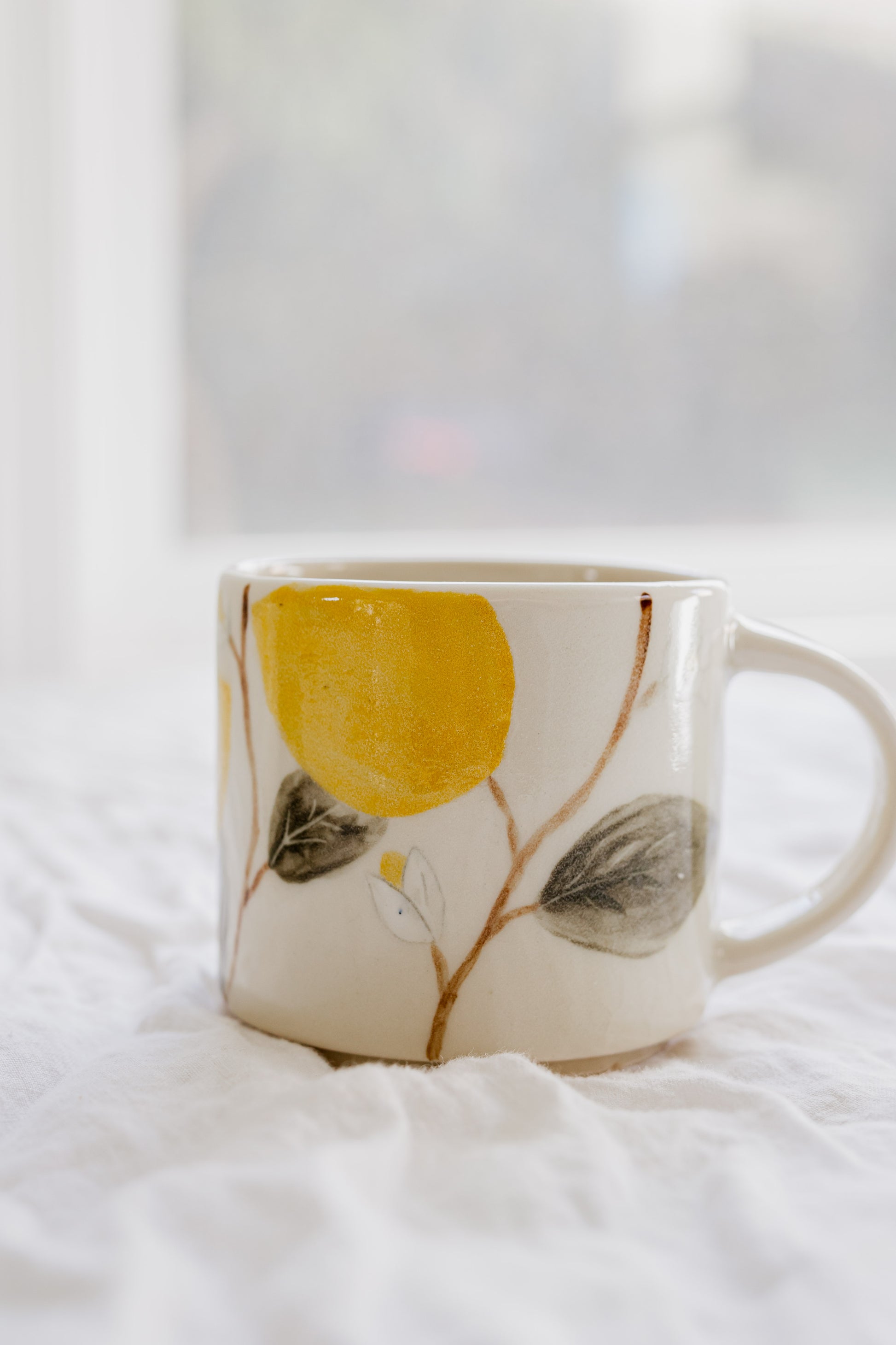 Handcrafted Lemon Ceramic Coffee Mug - Citrus-Themed Handmade Coffee Cups –  Enjoy Ceramic Art